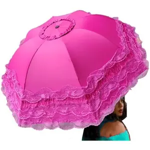Vintage Foldable Lace Parasol Gothic Umbrella rain Anti-uv Protection parasol sunblock umbrella dome Photo Props girls lace umbrellas