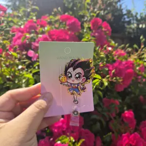 Baby Vegeta ID Badge Reel, Retractable Badge Holder for Office, School, Medical Staff