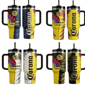 Corona Team Soccer Tumbler 40oz 20oz Insulated Stainless Steel Bottle Gift for Football Lovers Hot Cold Drink Cup