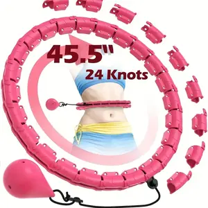 Smart Weighted Hula Hoop with 24 Detachable Links – Adjustable Infinity Fitness Hoop for Home Workouts, Waist Slimming & 360° Rotation