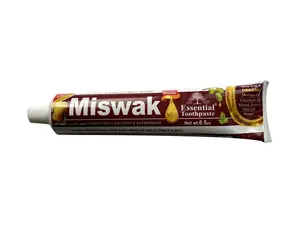 Essential Palace (Pack of 6) Organic Miswak Herbal Whitening Toothpaste - Refreshing- with Moringa Oil, Cinnamon Oil, Miswak Extract, Olive Oil & Honey- 100% Fluoride Free & Vegetable Base - 6.5 Oz Oral Oral