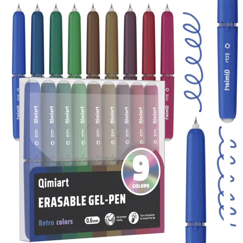 Erasable Gel Pens, 9/45 Colors Rotary Retractable Fine Point Erasable Pens,Vibrant Color Selection,Cute Eggshell Design,Erasable Ink,Make Mistakes Disappear for Drawing Writing Planner and Crossword Puzzles, Doodle Drawing Pen
