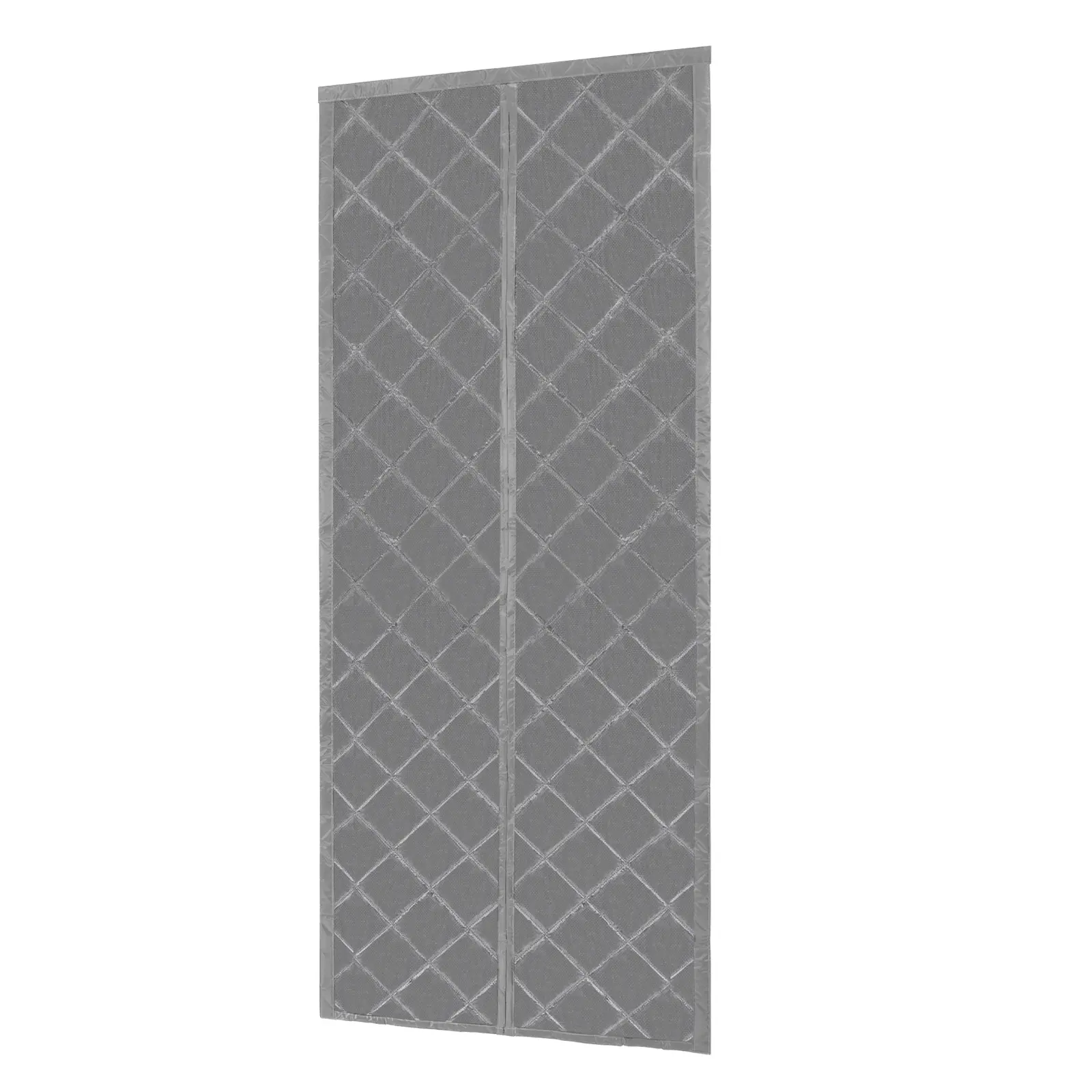 PVC Cotton Double Size Magnetic Insulated Door Curtain - Coffee Gray, UV Block, Draft Stopper, No Drill Installation, Self-Sealing, Energy Saving, Moth/Mold/Damp Proof Home & Commercial Supply, Adhesive Tapes for 32"x80" & 36"x82" Doors, Blocks Uv