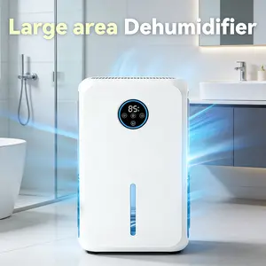 Large Capacity 2.6L Dehumidifier with LED Display Silent Design Automatic Shutdown & Multifunction Timer Powerful Dehumidification for Bedroom Bathroom