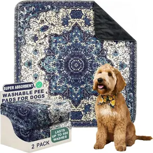 Washable Pee Pads for Dogs and Cats - Super Absorbent Reusable Puppy Training Pads - 100% Waterproof, Leak-Proof & Non-Slip Whelping Pads for Pet Housebreaking
