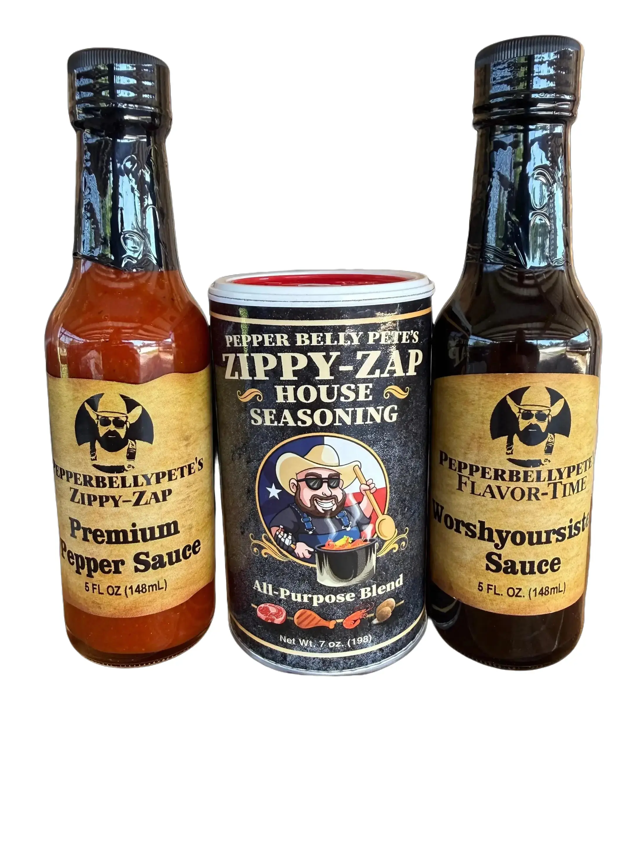Pepper Belly Pete’s Ultimate Flavor Pack, Garlic-Infused Hot Sauce for Cooking Essentials & Staples