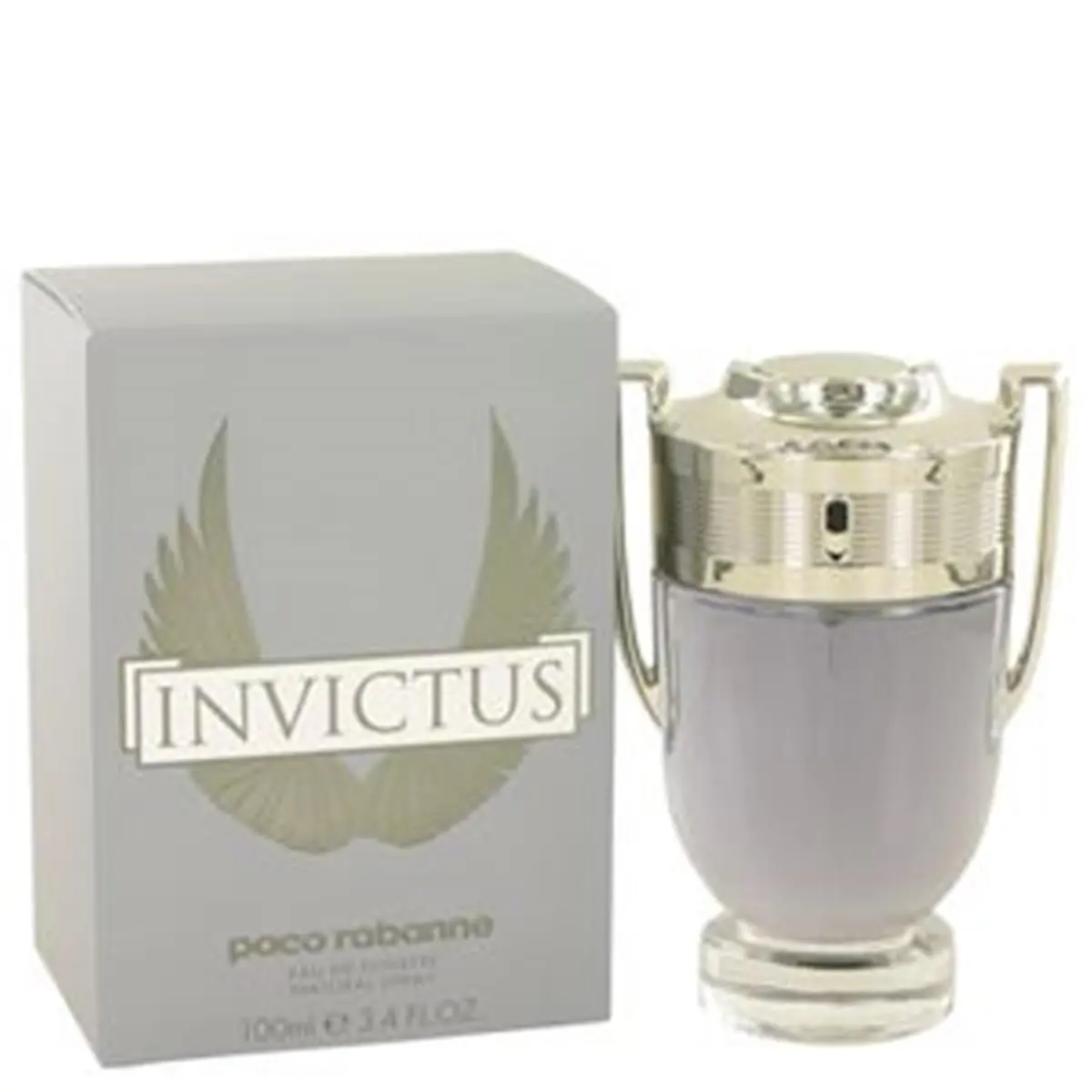 Paco Rabanne Invictus Eau De Toilette Spray - 3.4 oz Masculine Men's Fragrance, EDT Cologne, Aromatic Citrus Woody Scent with Grapefruit Base