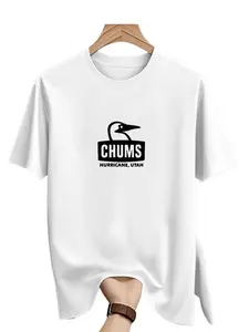 Chums Classic Bird Logo T-Shirt, Outdoor Camping Style, Loose Short Sleeve, Casual Daily Wear, Versatile Simple Top