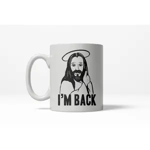 I'm Back Funny Jesus Easter Sunday Hilarious Holiday Ceramic Coffee Drinking Mug - 11oz Funny Coffee Mugs Ceramic Printed Drinkware Cup