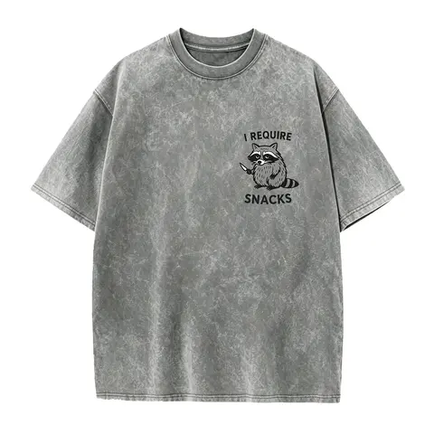 I Require Snacks T-Shirt, Raccoon T-Shirt, Feral Snack Tee, Goblincore Animal Lover Gift, Raccoon Meme Shirt, Chaotic Shirt
