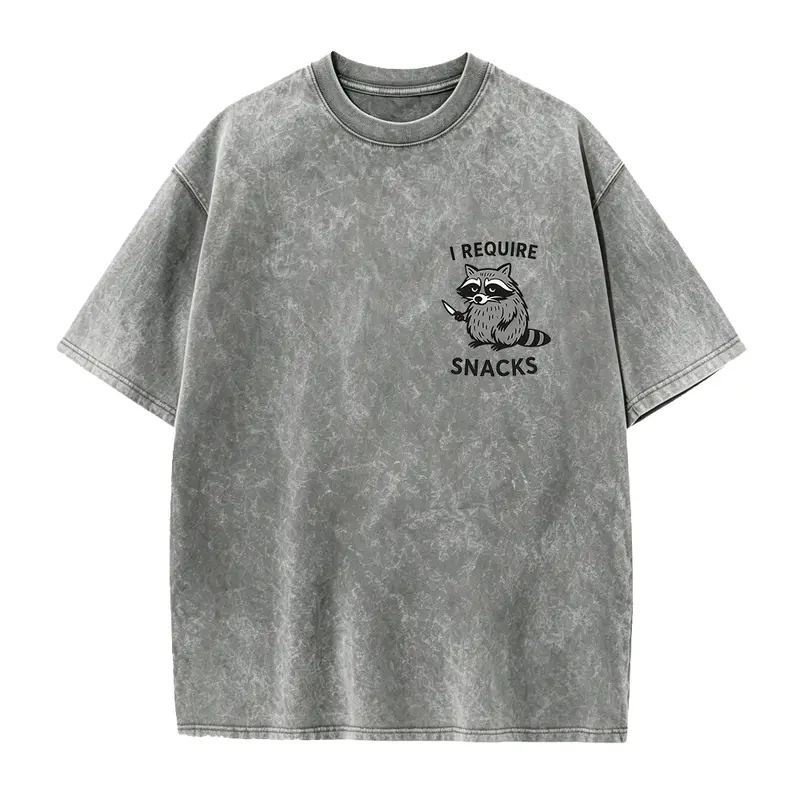 I Require Snacks T-Shirt, Raccoon T-Shirt, Feral Snack Tee, Goblincore Animal Lover Gift, Raccoon Meme Shirt, Chaotic Shirt