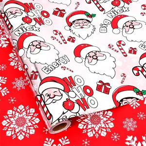 30 Inch  Reversible Christmas Wrapping Paper Roll - Xmas Design for Girl Boy  Holiday Winter - 30in X 100ft (Sliver)