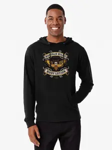 Buffalo Bill's Body Lotion - Death's Head Moth - Horror - Distressed Vintage Tattoo Lightweight Hoodie VTQ