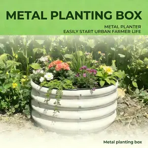 Metal Planting Box 2pc2x2x1FT/3x3x1FT Easy Start Urban Farmer Life Metal Planter for Garden Bed Planter Box forVegetables, Flowers