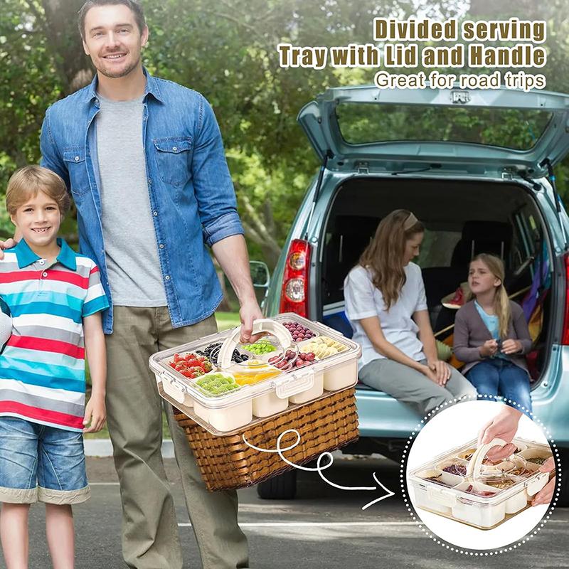 Refrigerator Transparent Storage Box Multifunctional Airtight Food Container Stackable Fruit Vegetable Egg Seasoning Organizer Portable Food Storage Box for Travel Outdoor Kitchen Home Daily Use