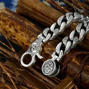 Unisex Rotatable Fashion Bracelet - Peace Motif, Retro Look, Daily Wear, Timeless Design, Lucky Accessory, Neutral Style, Domineering Cool Vibe