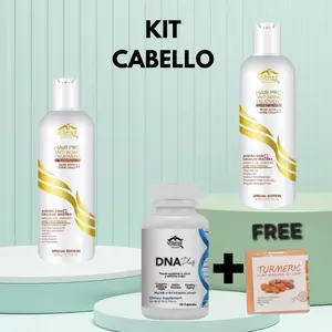 Hair Kit - Eternal Special Edition with DNA Plus Supplement & Free Turmeric Powder for Hair Care