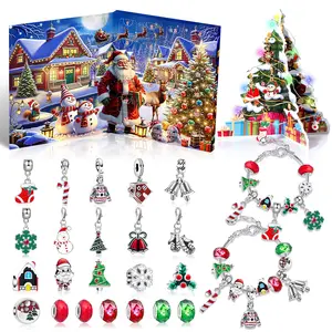 2025 Christmas Jewelry Advent Calendar for Adults – 24 Day DIY Countdown with Bracelets & Charms, Festive Gift for Women & Teens
