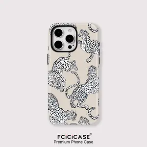 Leopard print animal pattern magnetic protective case, supports Magsafe wireless charging, PC phone case, suitable for iPhone 17/16/15/14/13/12/11/X/XS/XSMAX/XR/7P/8P, a holiday gift for friends, family, and yourself