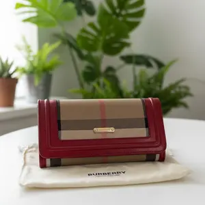 Pre-owned BURBERRY canvas and leather Small Leather Goods Wallet