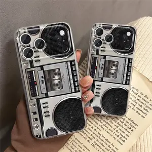 Retro Record Player Design iPhone Case - Full-Coverage Camera Lens Protection and Shock-Absorbing Design - Compatible with iPhone 17/16/15 Pro Max| Classic Theme Deluxe Edition