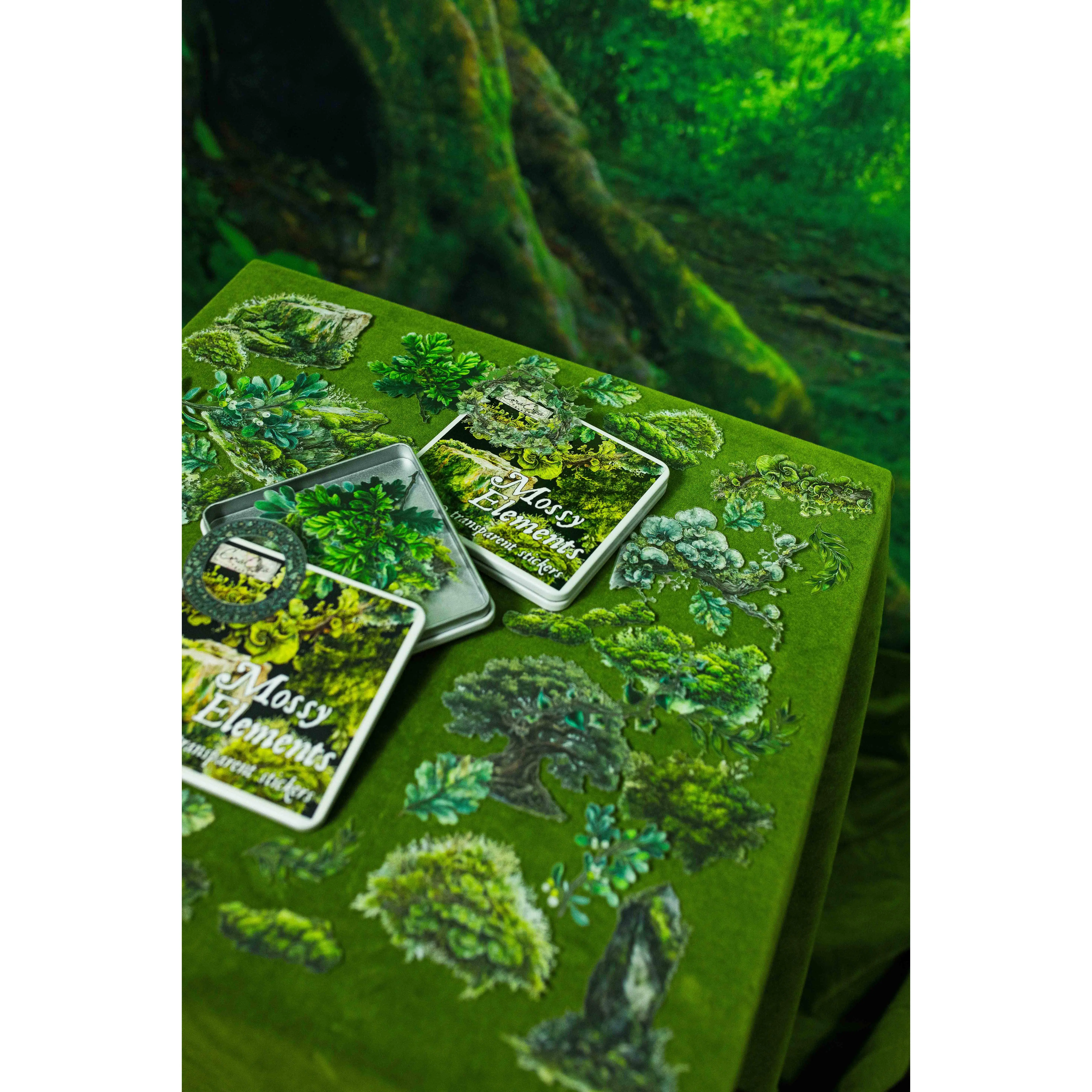 Mossy Elements Sticker Tin Box
