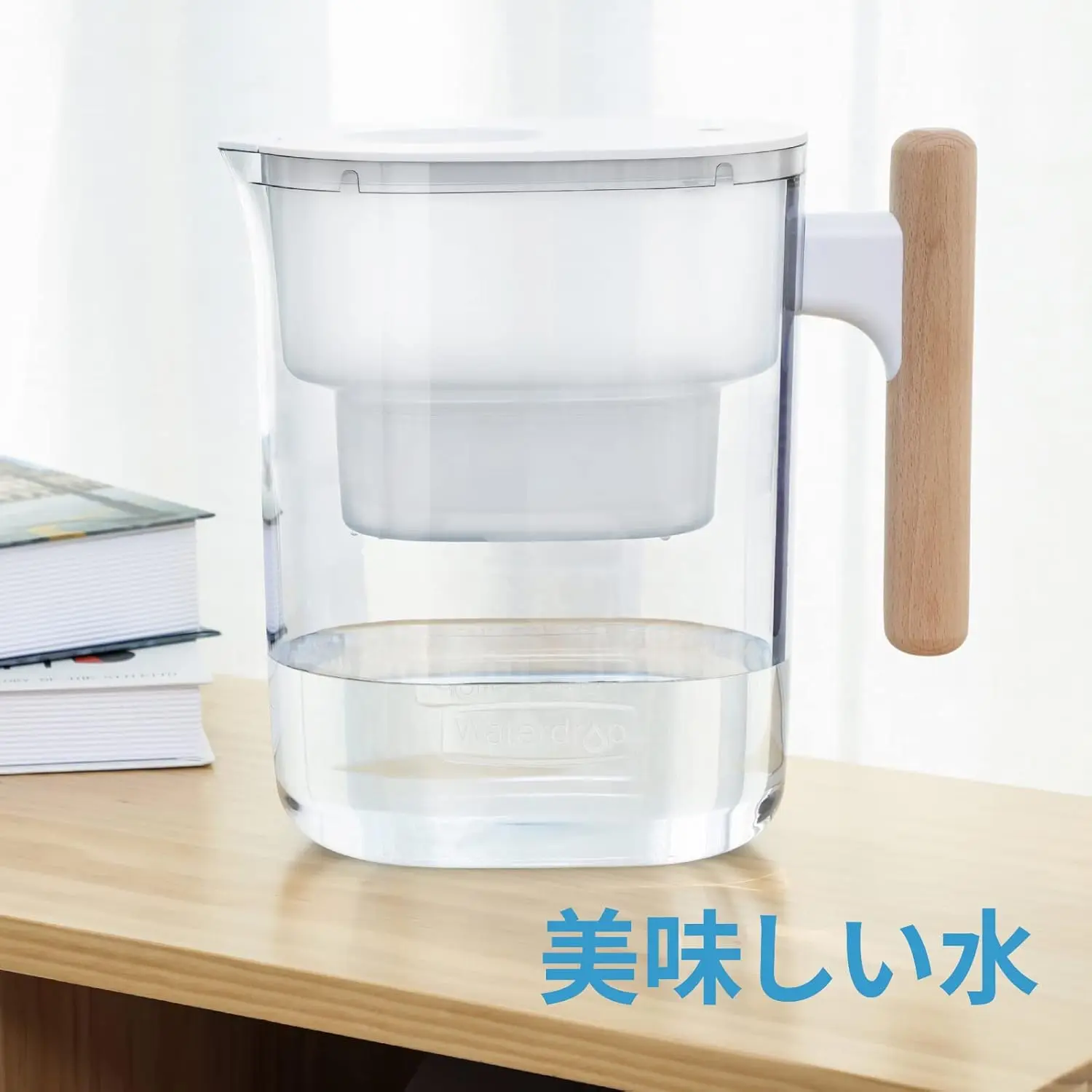 Waterdrop 200-Gallon Long-Life Chubby 10-Cup Large Water Filter Pitcher with 1 Filter, NSF Certified, 5X Times Lifetime, Reduces PFOA/PFOS, Chlorine.