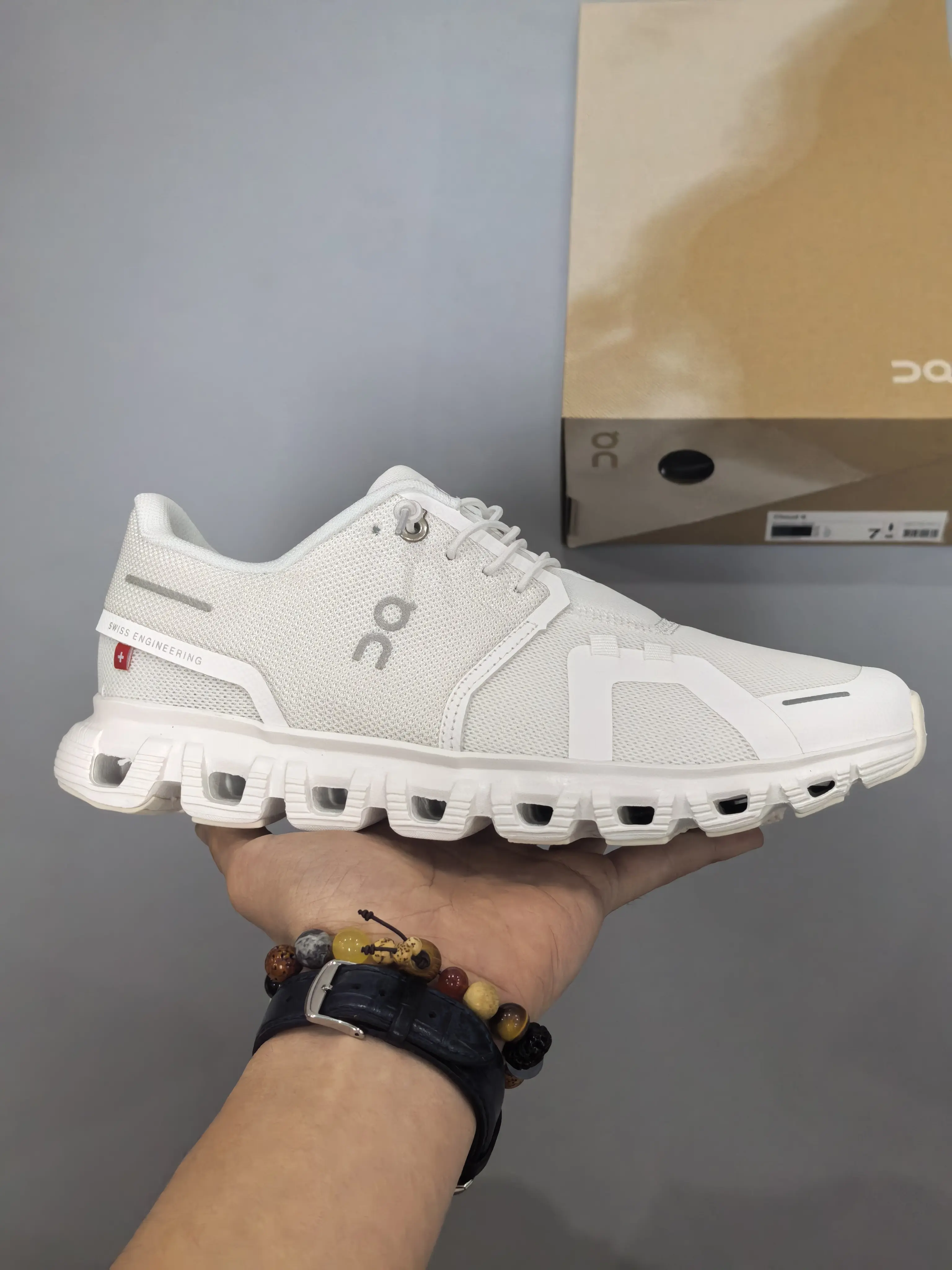 Pure White Breathable Mesh Hollow Wave Sole Running Sneakers Light Shock Absorb Non Slip Athletic Trainers Comfort Daily Jogging Walking Footwear