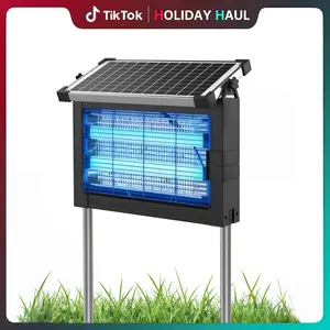 Outdoor Solar-Powered Electronic Insect Killer - Upgraded IP67 Waterproof Solar Bug Zapper, Fly Zapper (Personal Care Appliance Accessory)