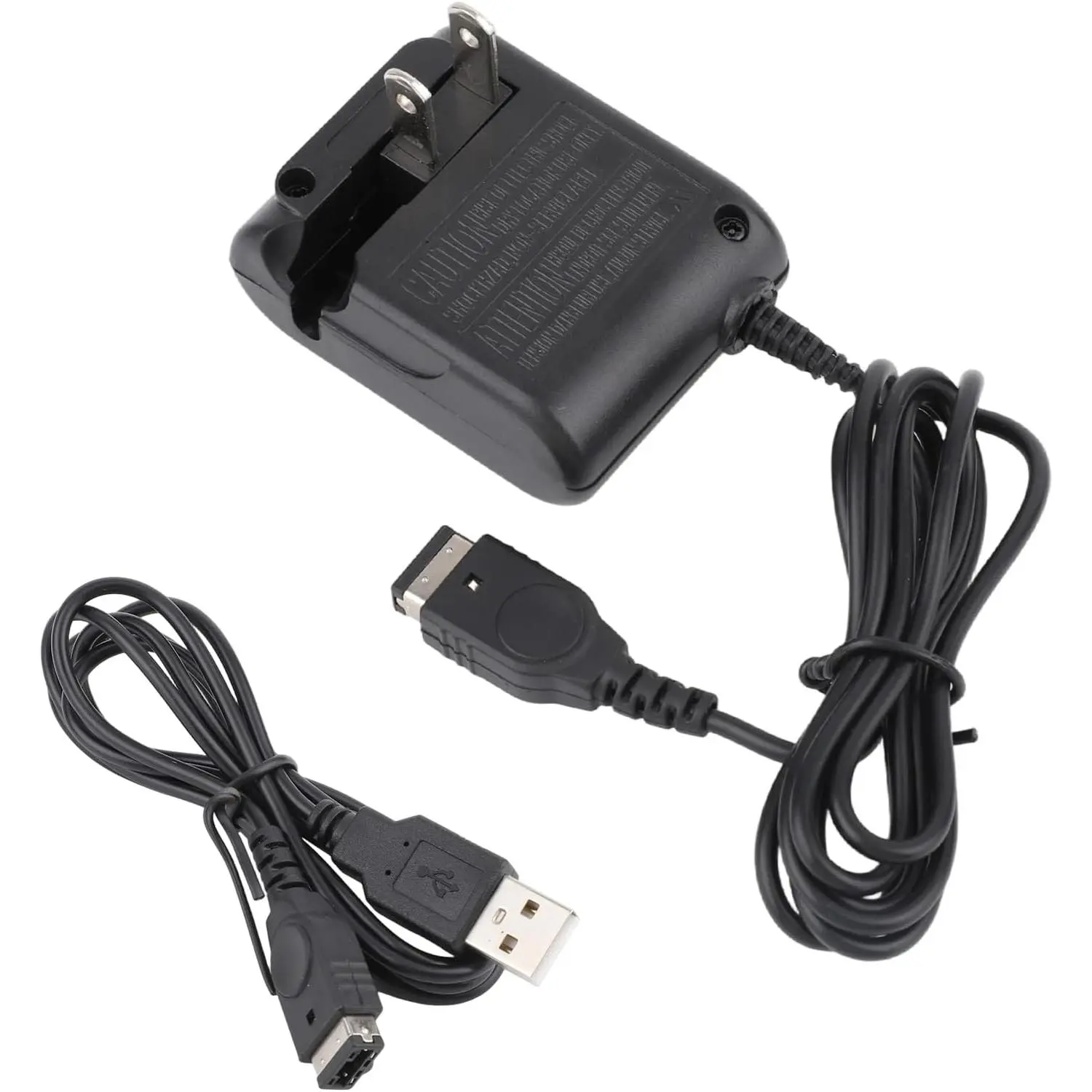 Foldable Wall Charger with 1.2m Flexible Wire USB Cable & Data Kit, Compatible with Game Boy SP, DS Systems, Portable Charging Accessory for Travel Users, Pvc Shell