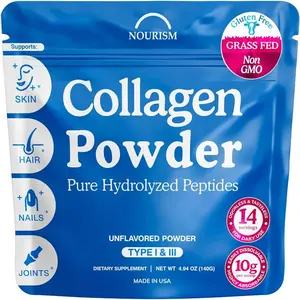 Collagen Peptides Powder for Women & Men, Grass-Fed Hydrolyzed Collagen Type I & III for Hair, Skin, Nails & Joint Support, Unflavored, 4.93 oz