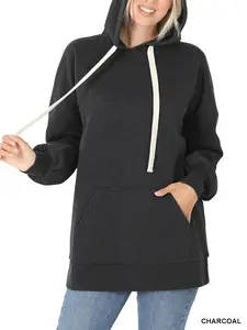 OVERSIZED HOODIE LONGLINE SWEATSHIRT