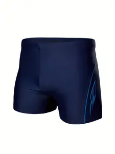 Men's square-cut racing swim trunks, designed to prevent awkwardness and reduce drag, classic professional swimming shorts, Swim Bottoms