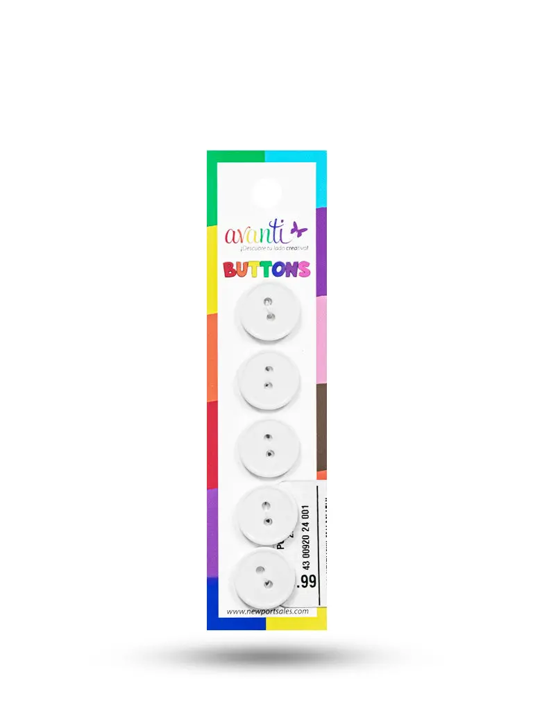 Sewing Buttons – 23L (13.0mm / 0.51 inches) with 2 Holes – Perfect for Coats, Jackets & Accessories