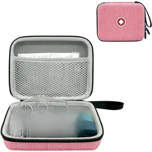 Carrying Case for Portable Nebulizer, Hard Emergency Medical Bag for Inhaler Spacer Case(Bag Only) Hand Mesh Travel Organization Pouch Organizer Storage Supplies Pack