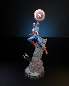 Silver Age Captain America (with 35mm Base) 40mm Miniature - MCP Proxy