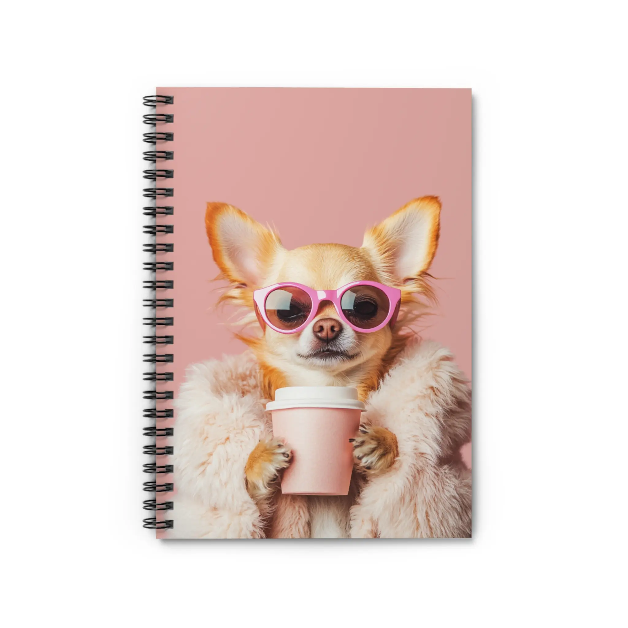 Chic Chihuahua Spiral Notebook - Cute Pet Design, Ideal for Dog Lovers, Journaling, Note Taking, Gift for Animal Lovers, Fun Stationery