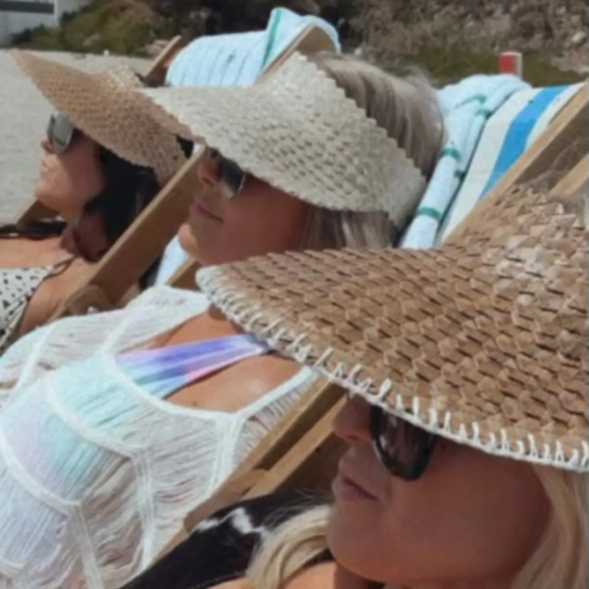 Playa Crochet Straw Visor