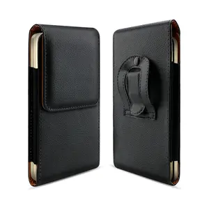 Adjustable Waistband Cell Phone Holster – Universal Leather Wallet Case with Belt Clip & Loop, Lightweight Travel Pouch for iPhone/Samsung