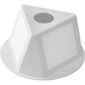 Global Industrial 412432 Inventory Control Cone with Dry Erase Decals, White