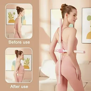 Posture Corrector and Back Stretcher - Adjustable Yoga Stick with Buckle Strap for Shoulder Pain Relief, Home Spine Correction, Ideal Gift (Various Colors)