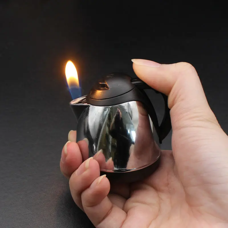 (No butane) Metal Shell Portable Lighter, Direct Flame Lighter, Fun Shape, Windproof And High Temperature, Adjustable Flame, Gift For Men and Women, For Wedding, Party, Cooking, Camping, Lighting Candles