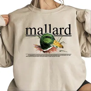 Vintage 90s Mallard Duck Wildlife Pullover Sweatshirt Cotton, Unisex for men and women, Dad, Mom