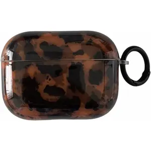 X-SBB11  Leopard Cheetah Print Case for AirPods 4th Generation(2024) with Keychain Tortoiseshell Animal Pattern Trendy Brown Cases with Lock for Cool Girls Women Men(for AirPods 4,Tortoise)