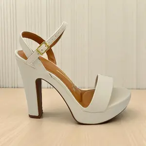 Vizzano Classic Women's High Heel Shoes with Elegant Thick Heels for Weddings Christmas Fashionable Stylish Footwear Plain Design Comfortable & Quality Synthetic Leather