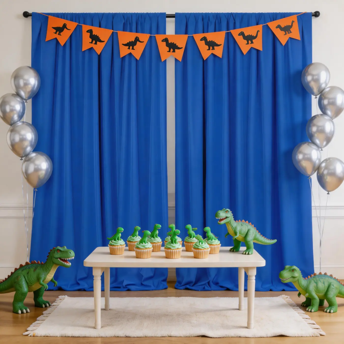 2-Panel Royal Blue Polyester Photography Backdrop Drapes (5x10FT) - Soft, Gentle-Drape Curtains for Wedding Arch, Girls Birthday, Studio Background Banners