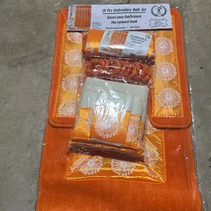 18 piece  embroidery bath set