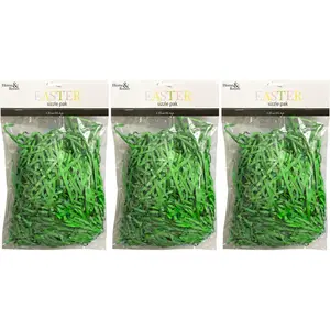 1.25oz Easter Paper Grass, Green (Set of 3)