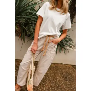 Arya Cream & Taupe Stripe Pants