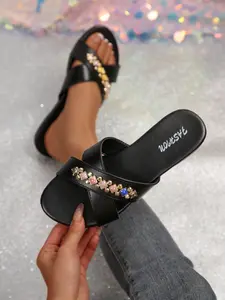 Cross Strap Sandals, PU Leather, Rubber Sole, Casual Style, Comfortable Soft Bottom, Perfect for Daily Wear and Vacation